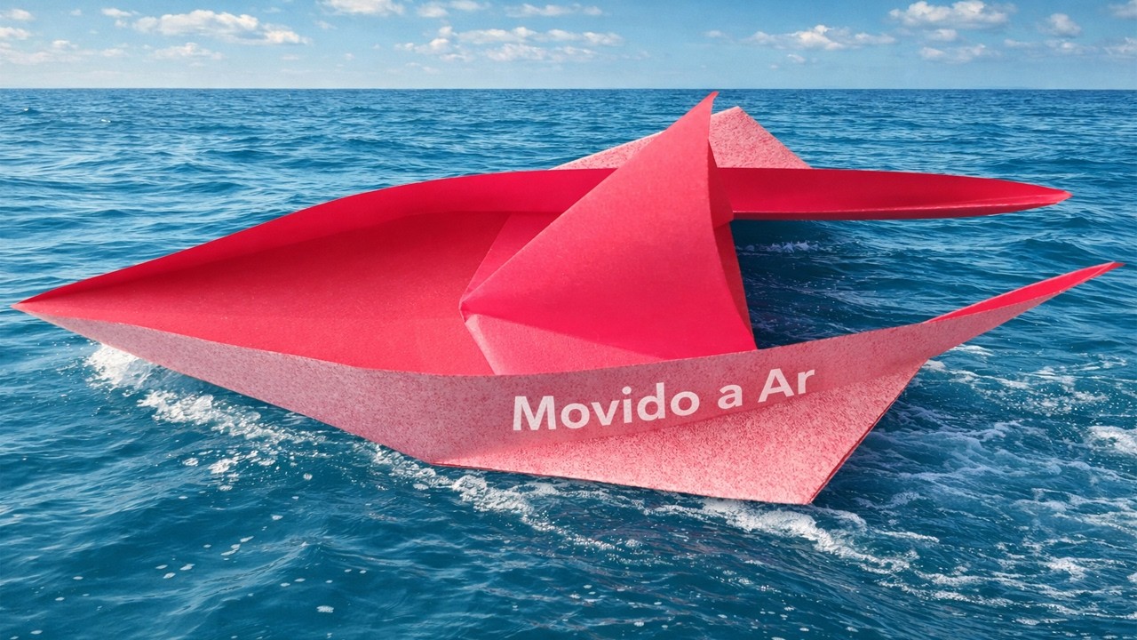 Como fazer um BARCO de papel movido a ar – Origami fácil e divertido