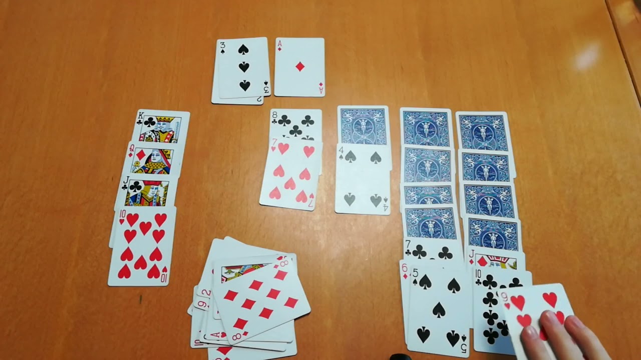 Ferienfreizeit Buchloe: Patience - kleine Harfe (ein Kartensolospiel)
