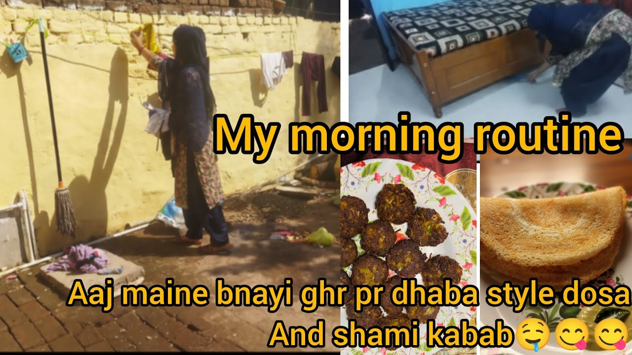 Friday morning routine🧕|| quick and easy dosa recipe😋|| resturent style real shami kabab ghr pe 