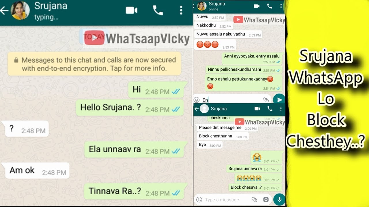 Srujana Break-Up In Whatsaap || Whatsaap Vicky