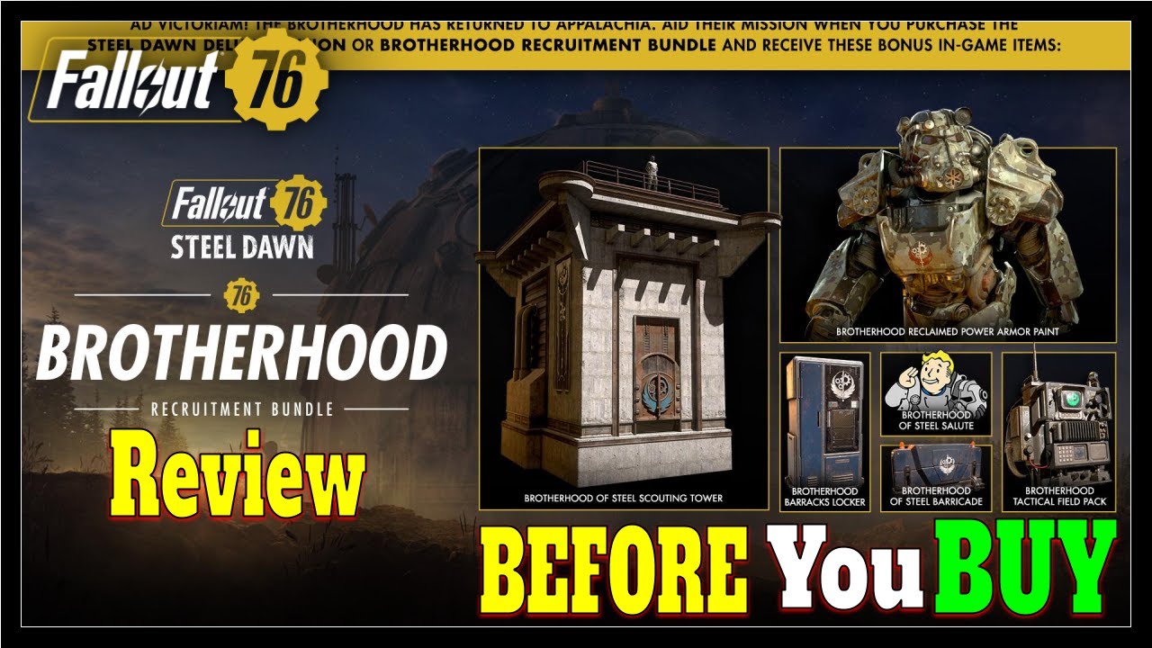 Fallout 76 Brotherhood Recruitment (Bundle Before You Buy)