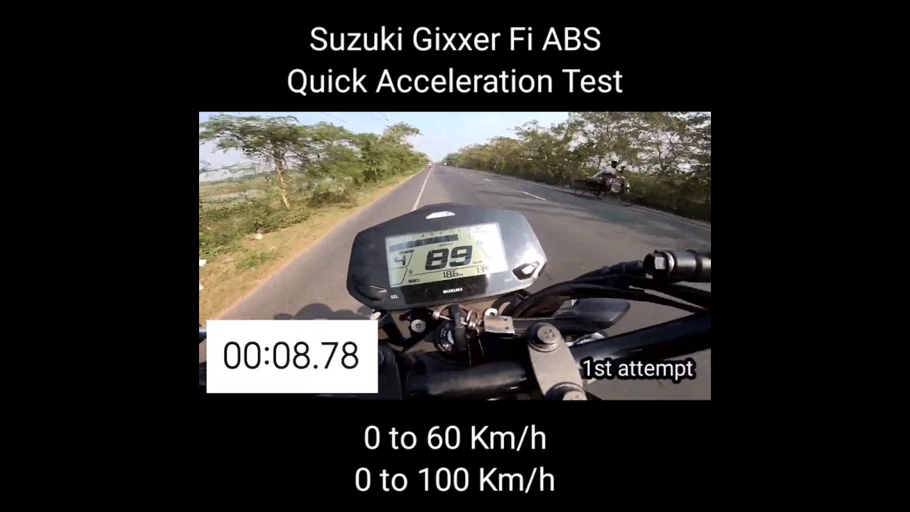 Suzuki Gixxer Fi ABS Quick Acceleration Test