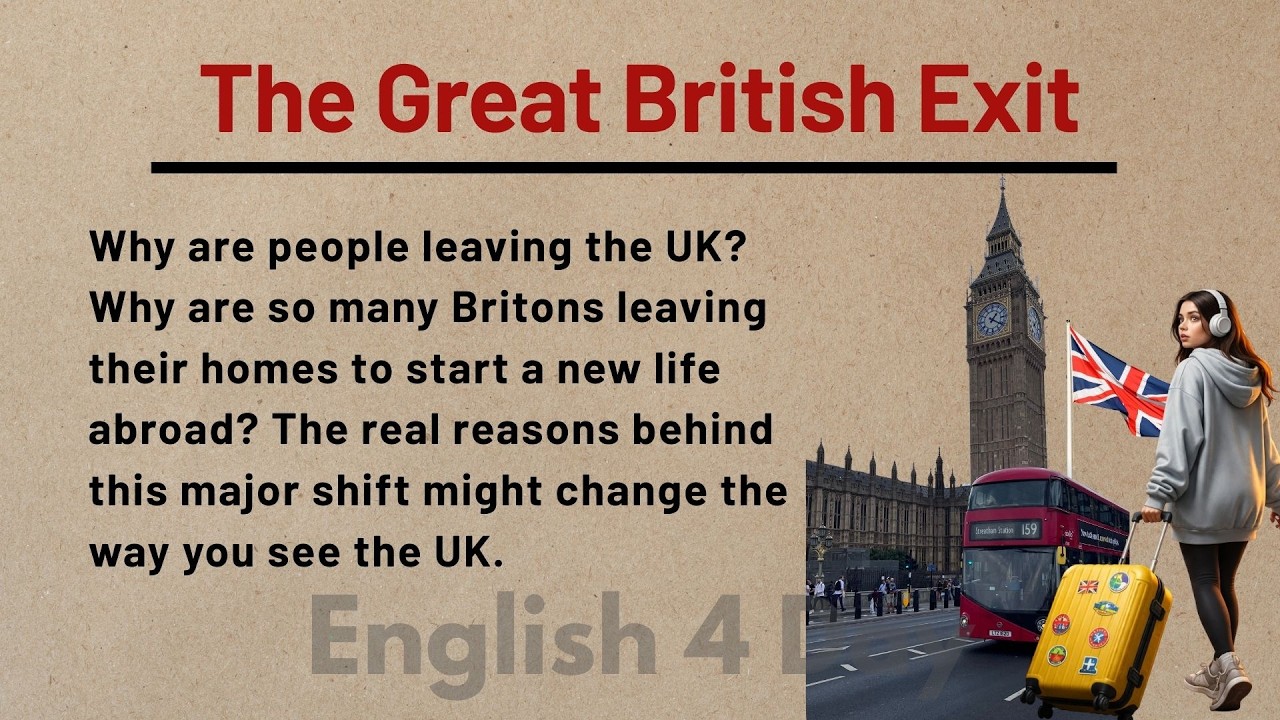 Why're People Leaving the UK? || 🇬🇧✈️ Learn English Through Story Level 2 || Graded Reader 🎧