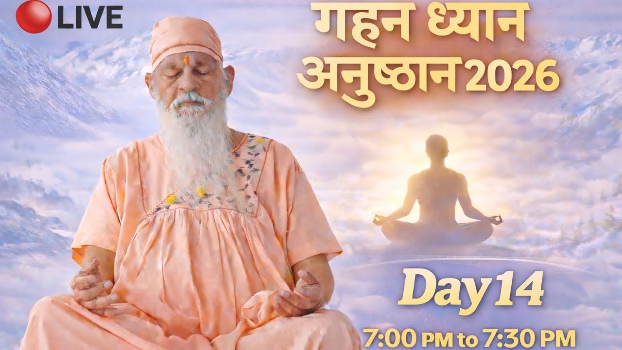 Day 14 | 🔴 LIVE | Gahan Dhyan Anusthan 2026 | Shri Shivkrupanandswami