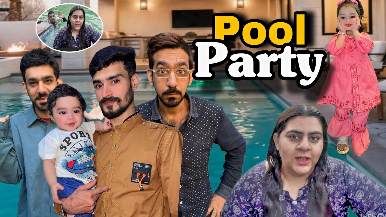 Sab Ghar Walo Ke Sth Ki Pool Party  | Garmiyo Main Pani main Kiya Full Enjoy 😃 Pool Party with F-l