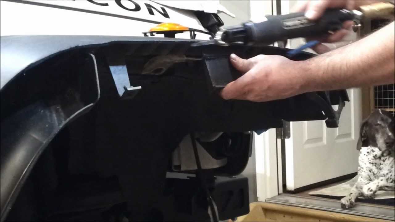 Front and Rear Jeep JK Fender Cutting from start to finish. Includes keeping fender liner.