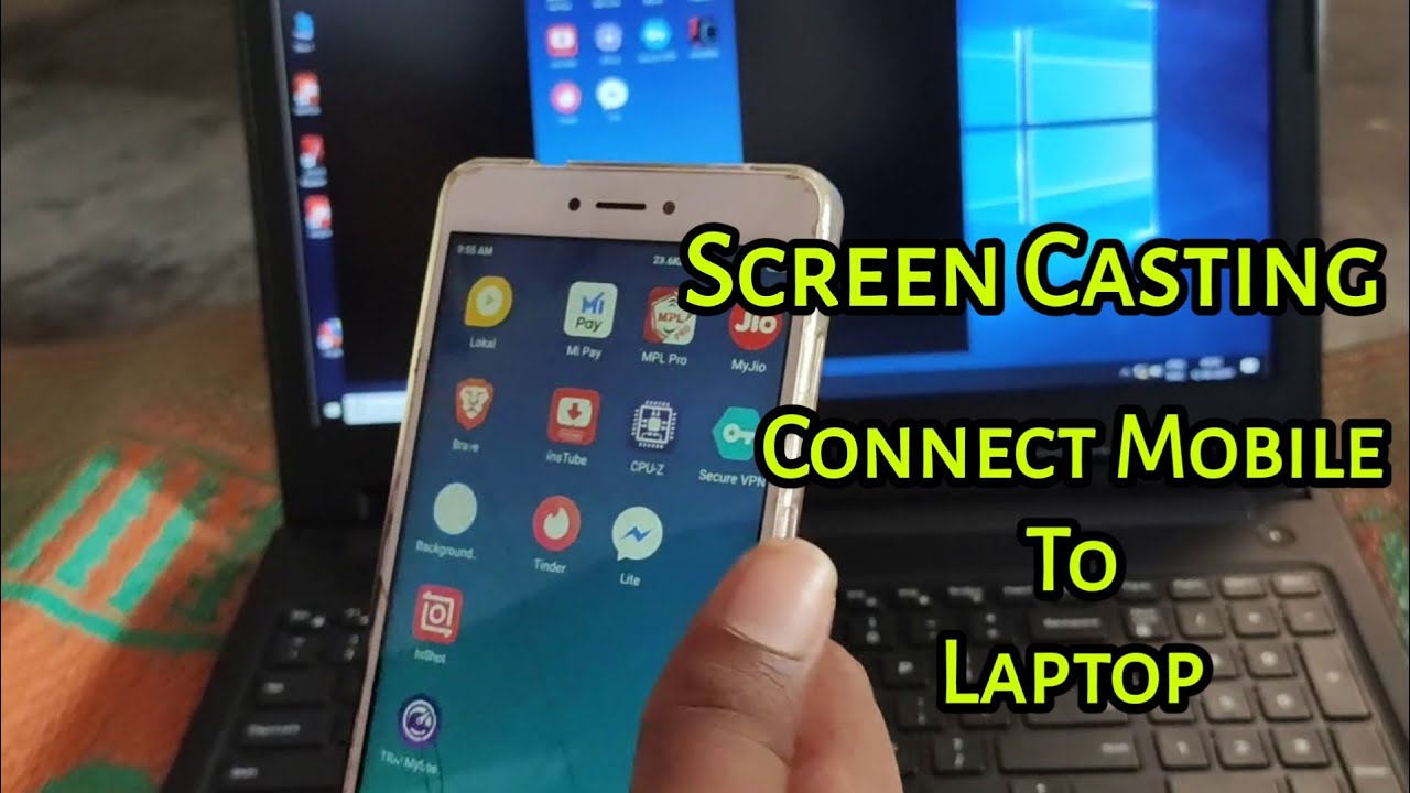 how to connect laptop to mobile telugu | Screen mirroring telugu | Screen casting telugu
