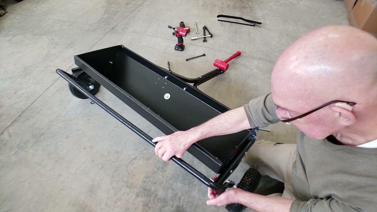 Assembling the Brinly Hardy Tow Behind Aerator Spreader