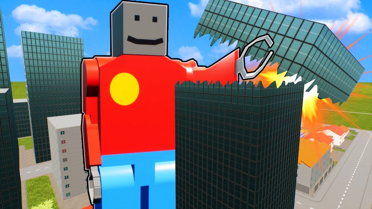 We Saved Lego City from BobZilla using Tanks in Brick Rigs