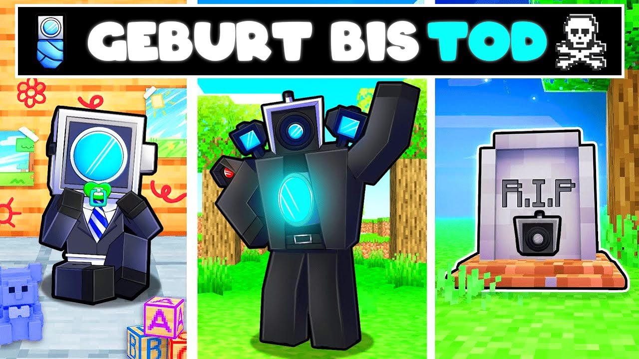 KAMERAMANN GEBURT bis TOD in Minecraft! (Skibidi Toilet)😱