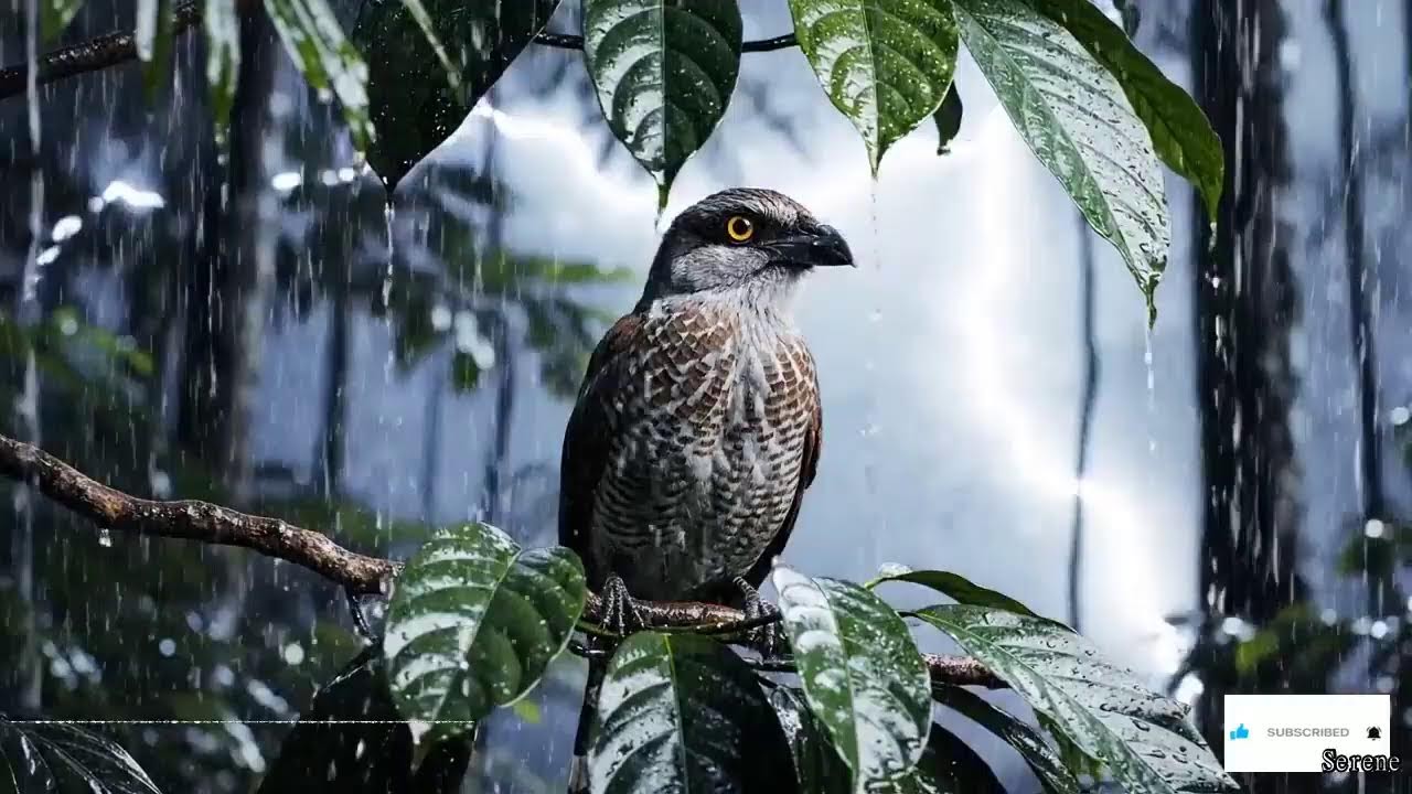 Relaxation And Meditation With Soft Dawn Birdsong And Flowing Waterfall Soundscape