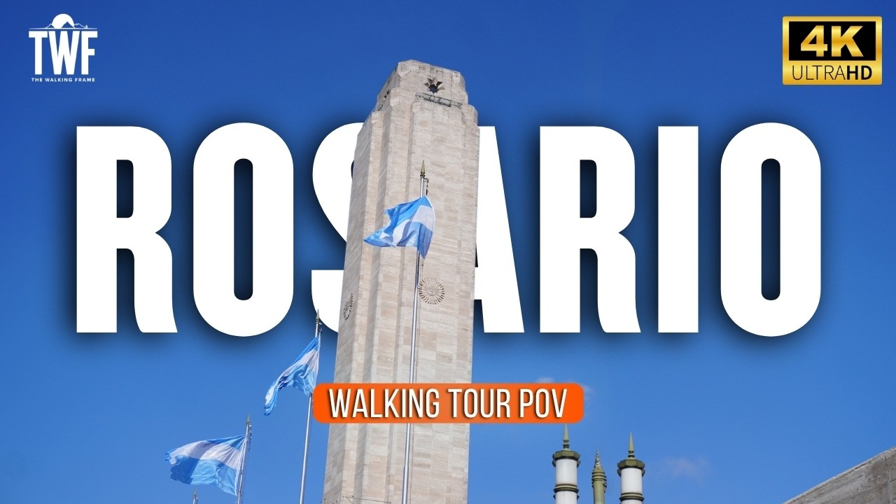 Paseo por el Monumento a la Bandera 🇦🇷 | Rosario | Walking Tour POV 4K | Sonido Ambiente