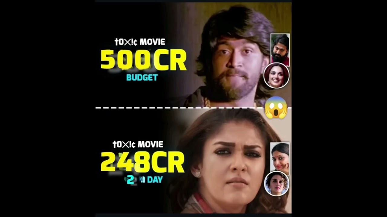 toxic movie total day 2 collection budget vs collection #yash #toxic #shorts #nayantara