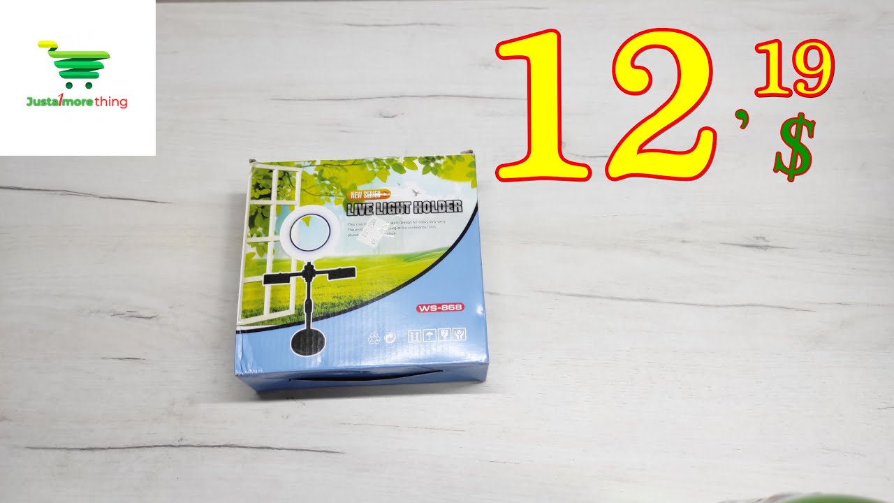 Cheap !!! Live light holder WS-868 (12,19 USD) Unboxing & Test