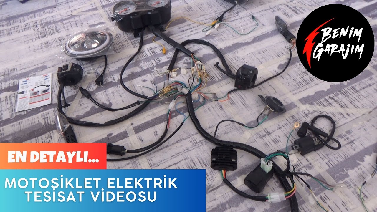 Ayrıntılı- Kablo Renkleriyle CG Motosiklet Elektrik Tesisatı Toplama