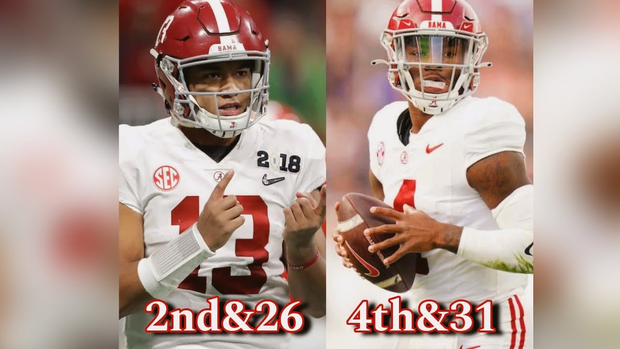 2nd&26 vs 4th&31 Alabama Game Winning Touchdowns 🔥