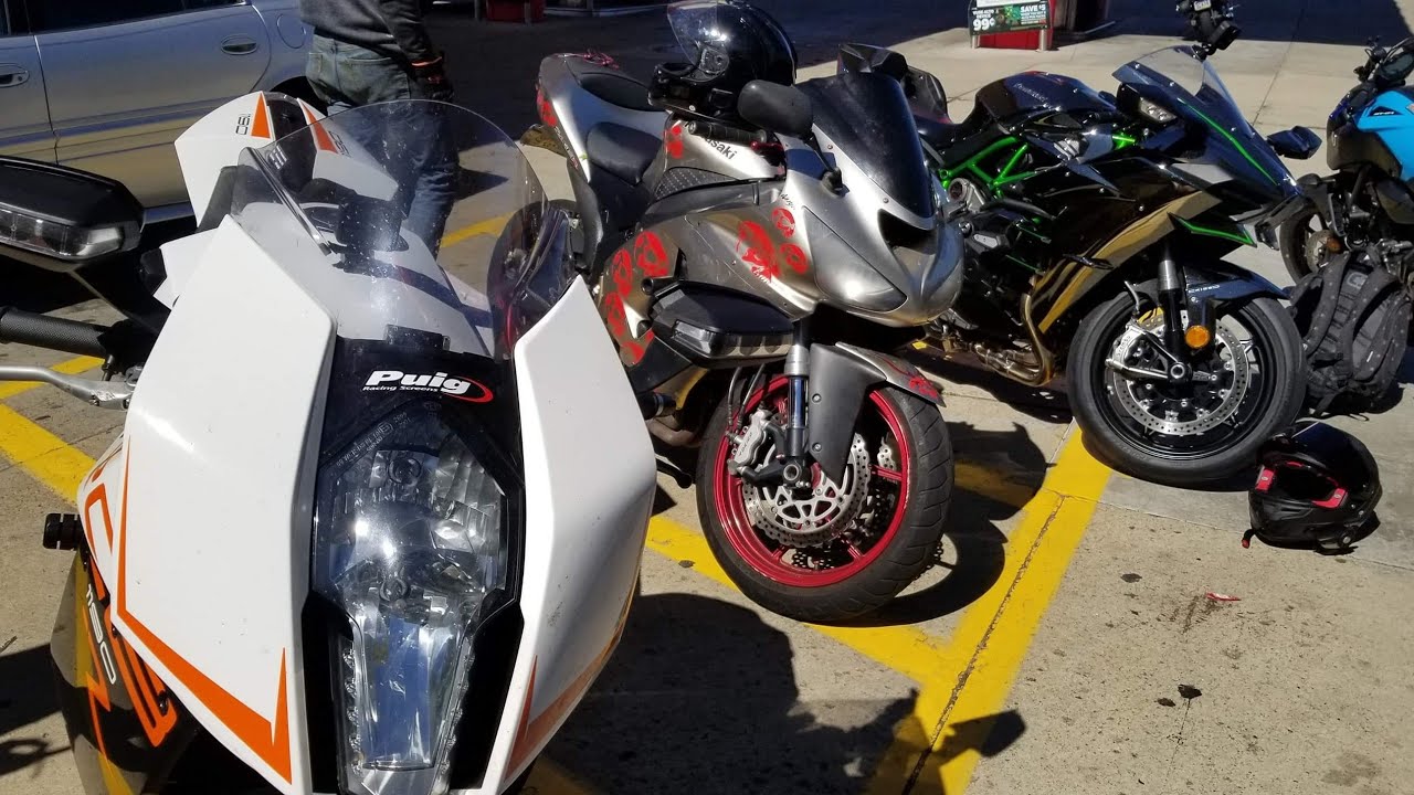 Ktm RC8 and Ninja H2 speed run +Rc8wheelies