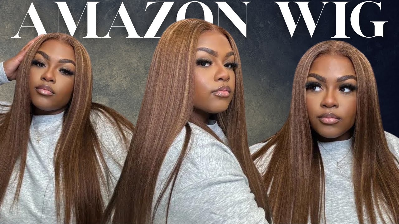 ANOTHER BOMB $150 AMAZON WIG FIND! 200% Density Yaki Straight Higlighted Wig! | Ft Domiso Hair
