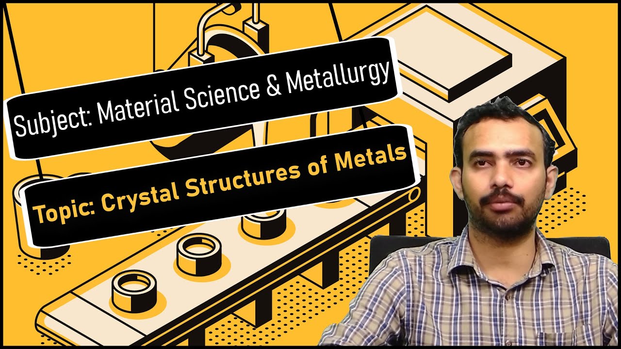 LEC03| Material Science & Metallurgy |Crystal Structures of Metals  by Dr. L. Bhanu Prakash