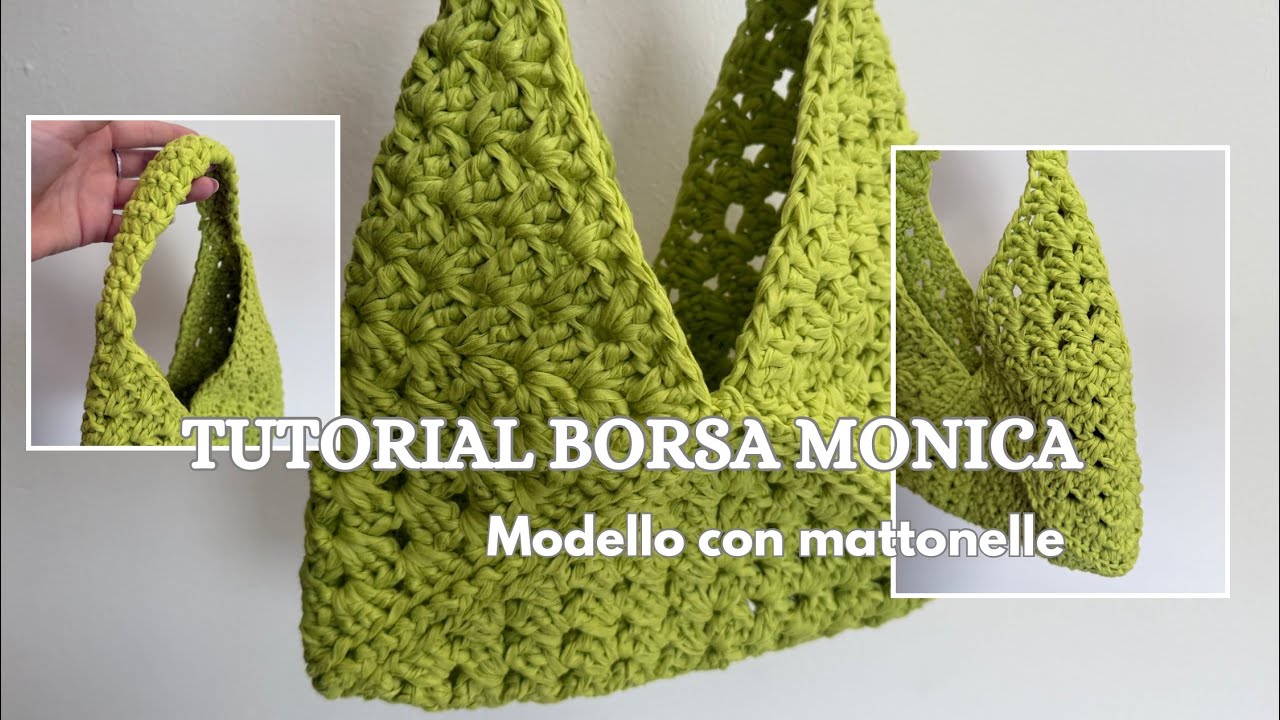 Tutorial Borsa Monica - Hobo Bag mattonelle uncinetto - Macrè Bag