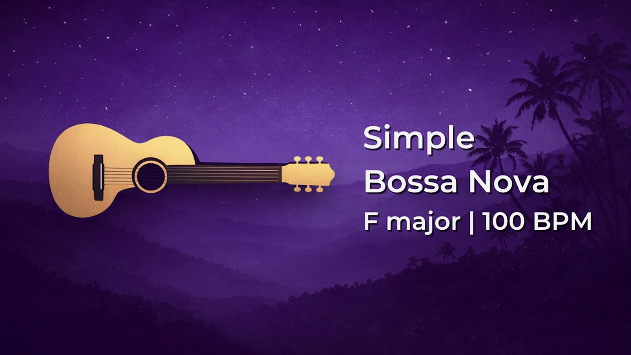 Bossa nova backing track in F major – 100 bpm