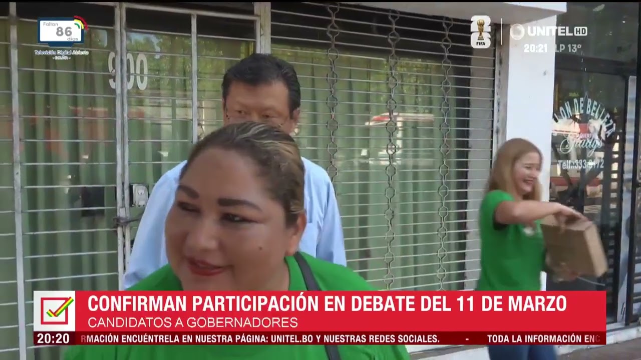 ​Siete candidatos a la Gobernación de Santa Cruz confirman su participación en el debate electoral