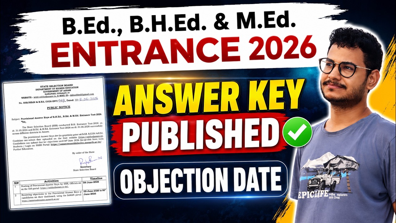 B.Ed., B.H.Ed., M.Ed. ANSWER KEY & OBJECTION