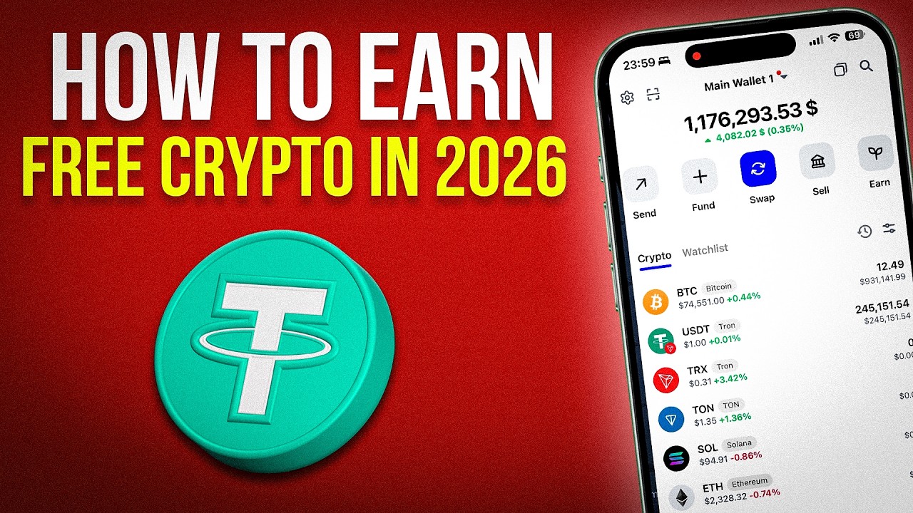 How to Earn Free Crypto Safely in 2026 | Legit Ways for Beginners. No Scam! Earn Free Crypto