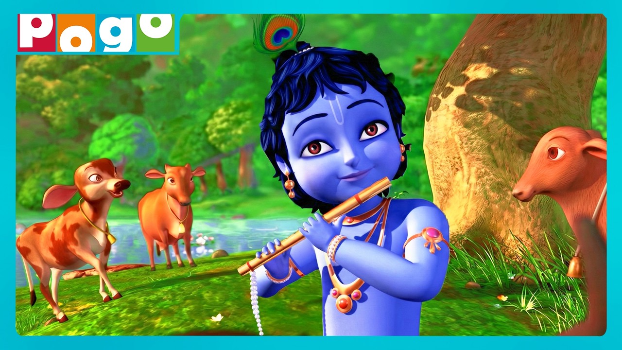 Krishna Ki Magical Bansuri!✨| Little Krishna🪈| Cartoon for Kids✨| Hindi Stories🤓| @PogoChannel​