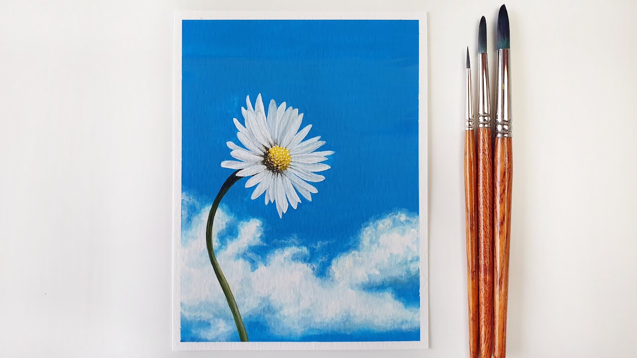 Wild Flower Painting with Poster Color