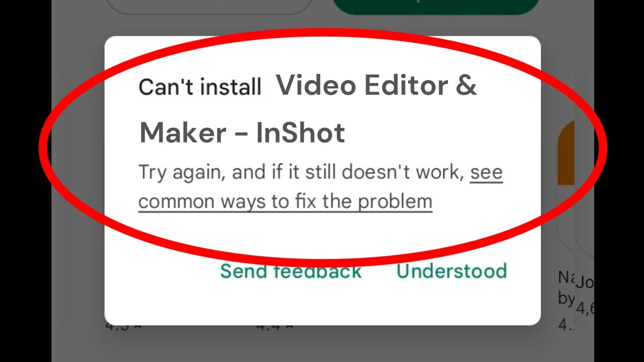 Can't install Video Editor & Maker - InShot App Google Play store Not Download Problem solve