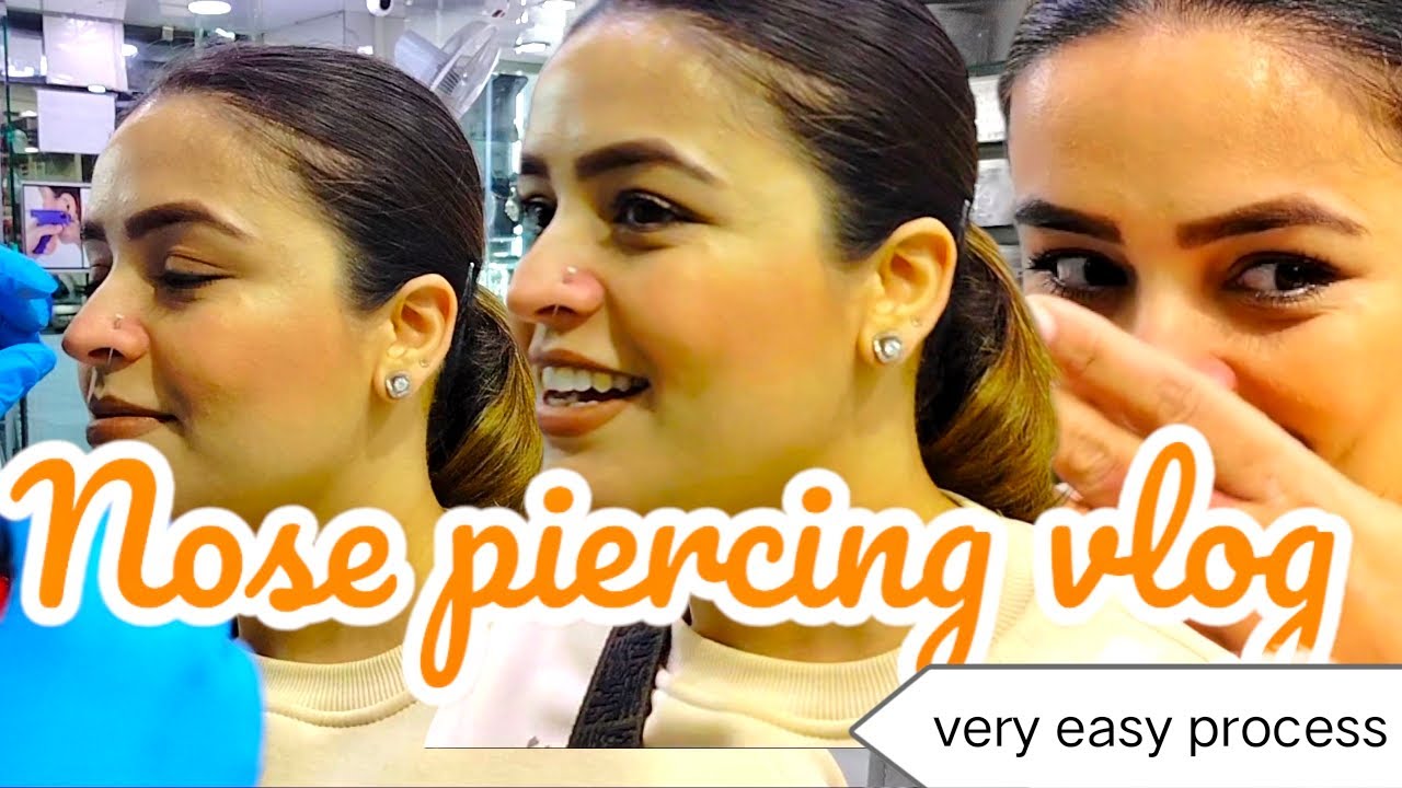 nose piercing vlog/ very easy process/nose piercing delhi 