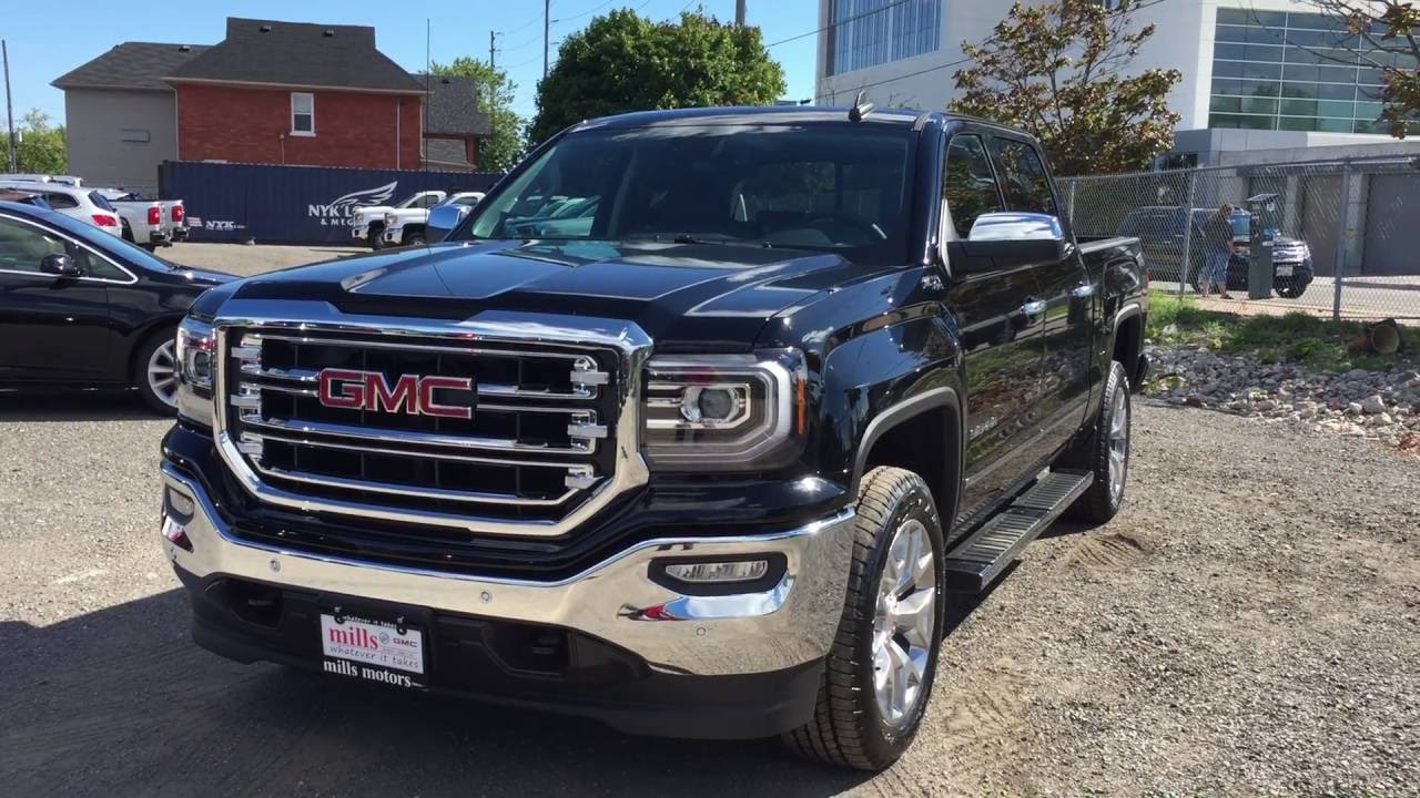 2017 GMC Sierra 1500 SLT Z71 4WD Crew Cab Sunroof Black Oshawa ON Stock# 170052