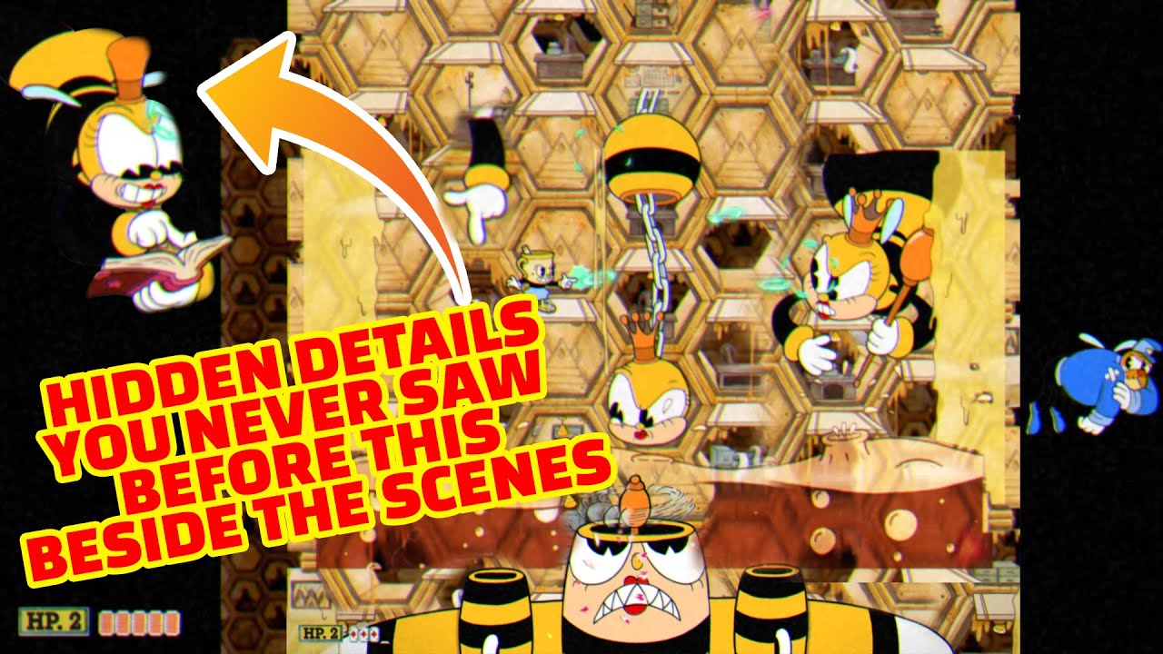 Rumor Honeybottoms Hidden Details & Secrets Behind the scene Glitch - Cuphead DLC Zoom Out