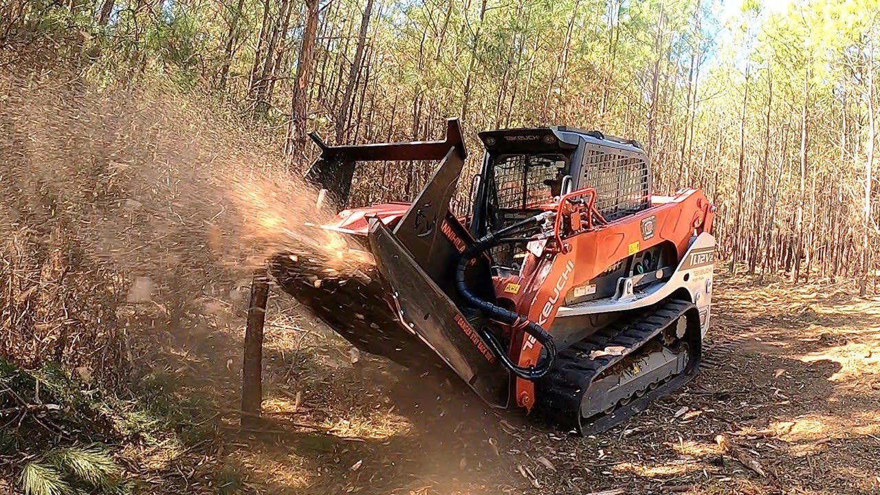 EXPLODING WHOLE TREES LIKE CONFETTI! Rut Disc Mulcher VS Drum Mulcher! Which Is Better!