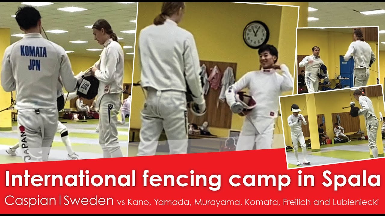 Epee Fencing training bout Caspian P.Törn vs Kano, Yamada, Murayama, Komata, Freilich, Lubieniecki