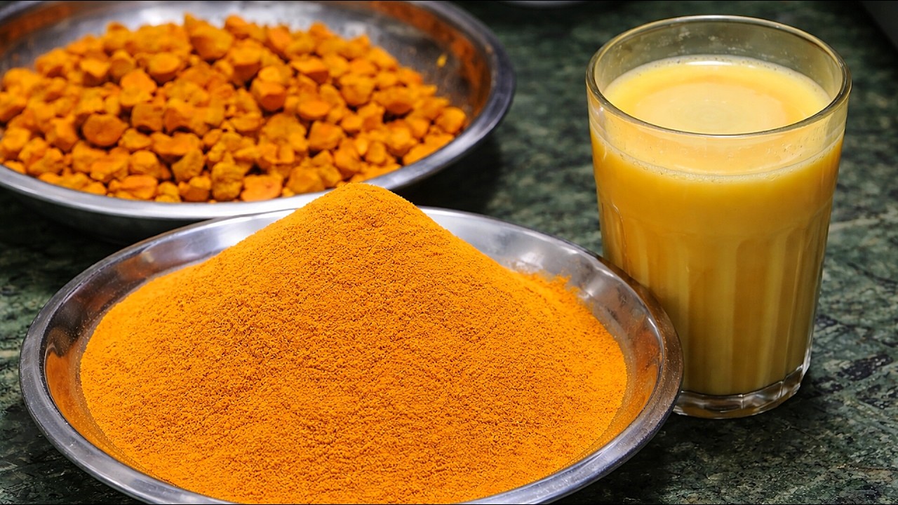 बिना मेहनत मिक्सचर में शुद्ध हल्दी पीसने का सबसे आसान तरीका || Haldi Powder Recipe ||