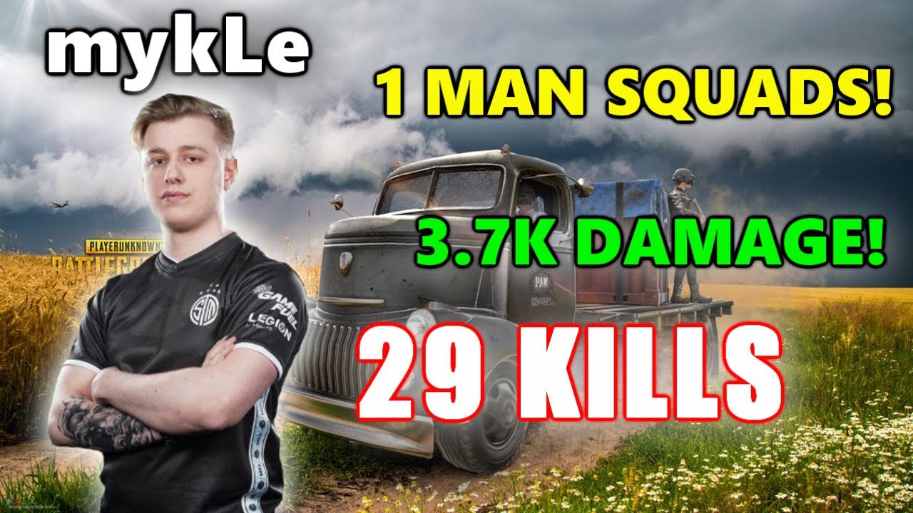 BBL mykLe - 29 KILLS (3.7K DAMAGE) - 1 MAN SQUADS! - PUBG
