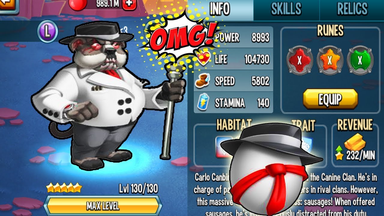 Monters Legends - Al Canine level 130 🔴[review combates]