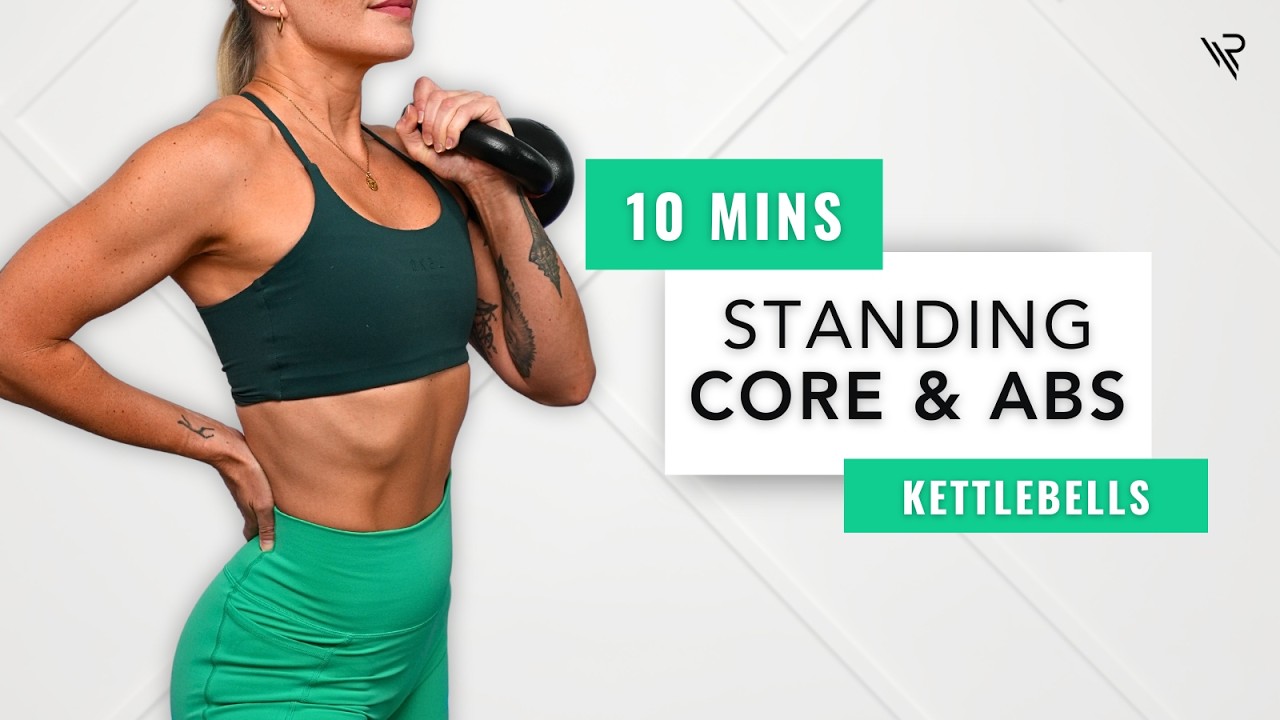 10 Mins STANDING KETTLEBELL Core & Abs