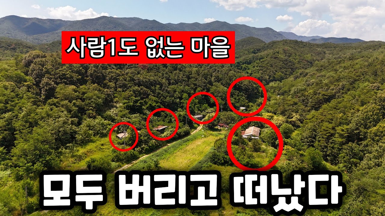 영덕 바닷가 옆 깊은산속 에 있는 사람 1도 없는 텅텅 비어있는 이유를 알수없는 마을