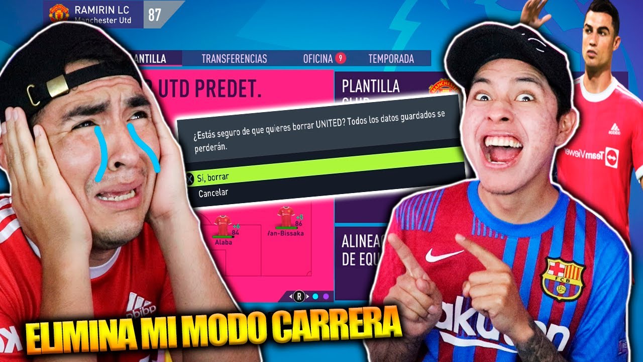 Mi MEJOR AMIGO (EDSON FDB) ELIMINA MI MODO CARRERA FIFA 22 (ELIMINA a CR7) *TERMINO LLORANDO*