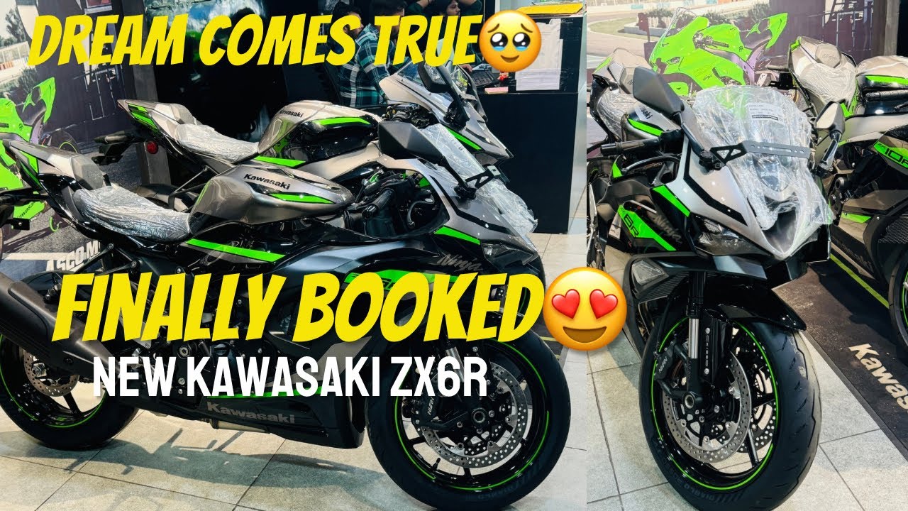 Finally Dream Comes True 🥹❤️ First Superbike ( Kawasaki Zx6R Book krdi )