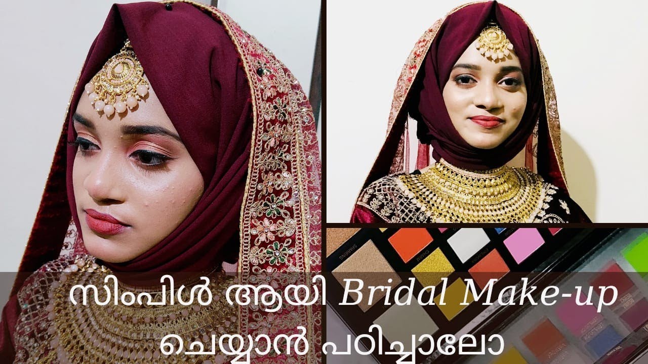 simple ayi bridal makeup cheyyan padichaalo/mekup tutorial for beginners in Malayalam/Sajicworld