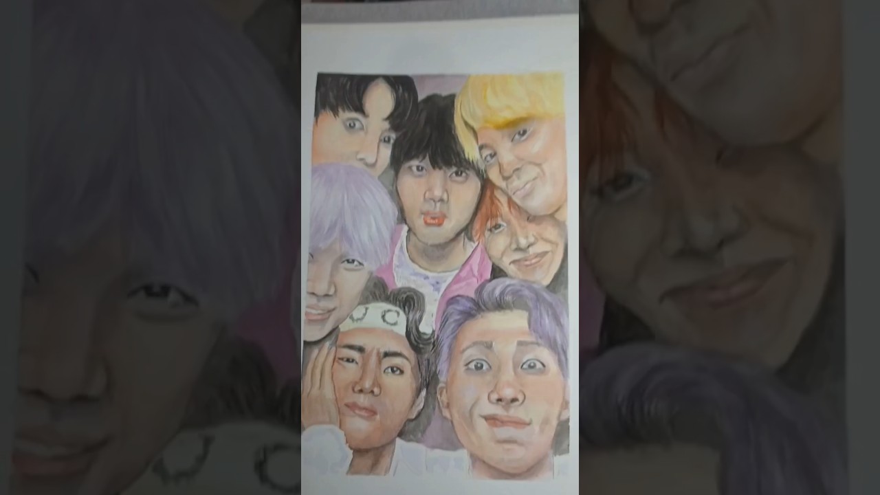 +01 Para a Cole&ccedil;&atilde;o,  me siga para ➕️ arte #adoroserdesenhista #aquareladesenhos #bts #armylover