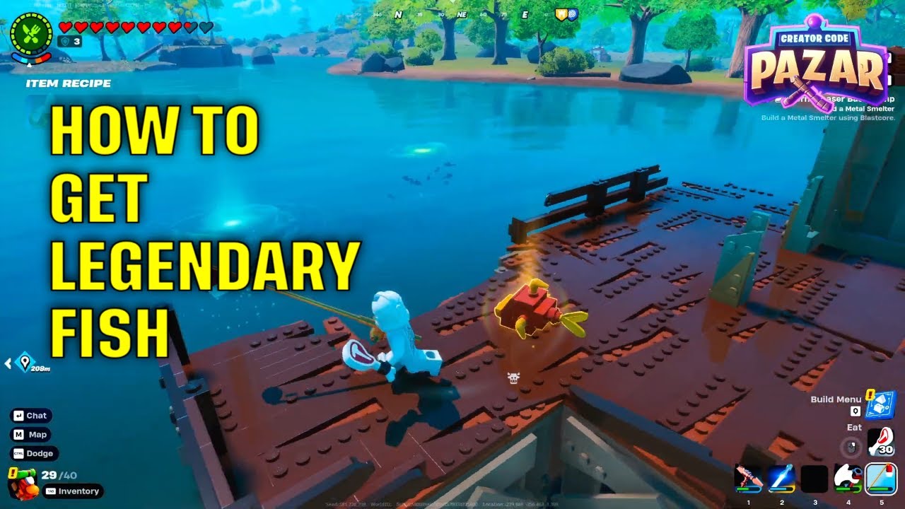 Как поймать легендарную рыбу в Lego Fortnite: Краткое руководство