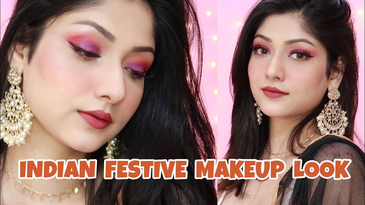 INDIAN FESTIVE MAKEUP LOOK | Navratri/ Durga puja Makeup | Manasi Mau