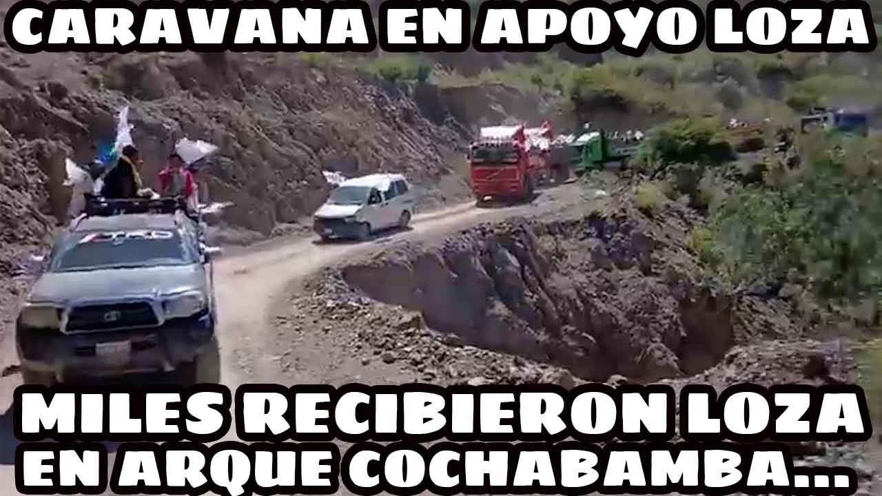 LEONARDO LOZA LLEGA EN CARAVANA HACIA EL SECTOR DE ARQUE DONDE AGRADECE EL RESPALDO..