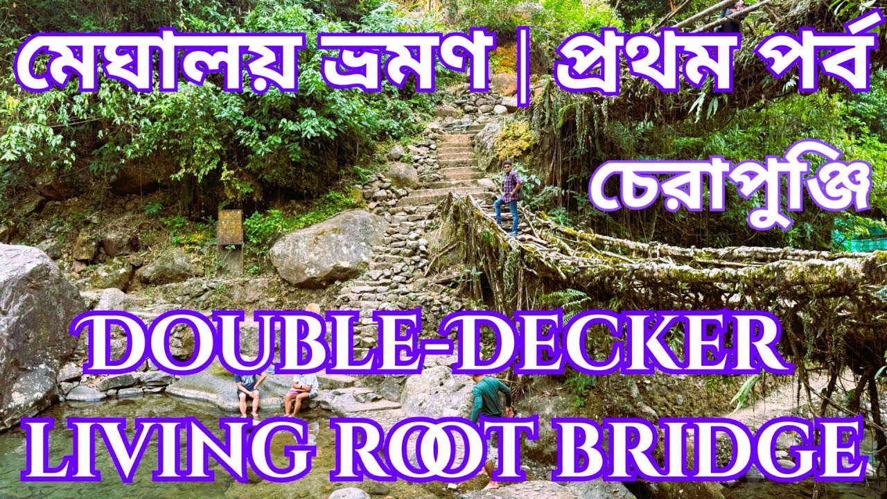 Guwahati to Cherrapunji | Double Decker Living Root Bridge | Meghalaya Travel Vlog | প্রথম পর্ব