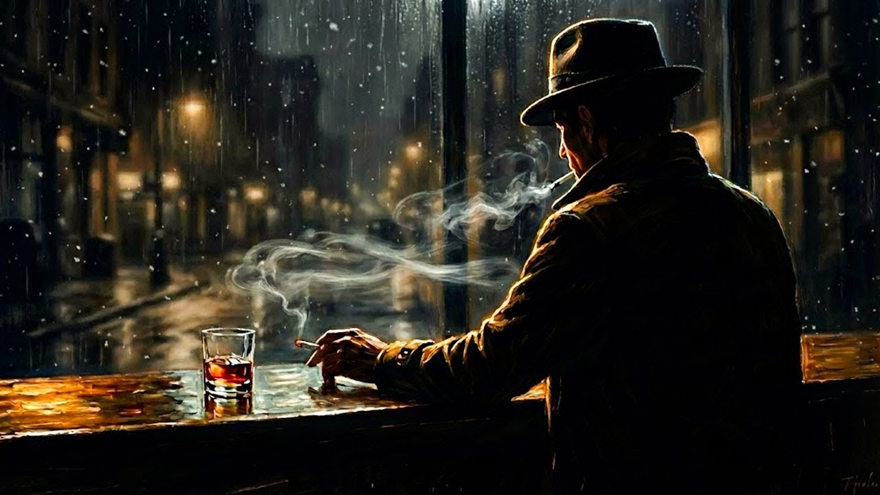 Late Night Jazz for Sleep | Vintage 1940s Noir Bar